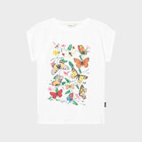Dedicated T-shirt Visby Butterfly field white