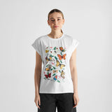 Dedicated T-shirt Visby Butterfly field white
