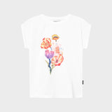 Dedicated T-shirt Visby Fantasy Flower Bouquet White