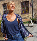 Uma kimono topp #61 - one size, passar S - L - Betty & Uma Upcycled Collection