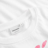 T-shirt Vadstena Magical Flowers White - back in stock in Mars/April 2026