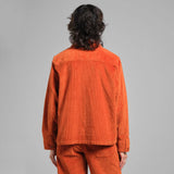 Dedicated Jacket Stiby Corduroy Cinnamon, terrakotta manchester jacka - 30% rabatt - endast Small