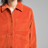 Dedicated Jacket Stiby Corduroy Cinnamon, terrakotta manchester jacka - 30% rabatt - endast Small
