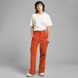 Dedicated Workwear Pants Vara Corduroy Cinnamon, terrakotta manchesterbyxor - 30% rabatt