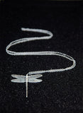Bohemia Dragonfly Necklace in Silverpleated Brass