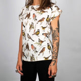 Dedicated T-shirt Visby Autumn Birds Off-White