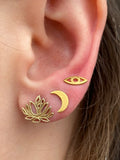 Bohemia Lotus Studs i Mässing - 30% rabatt