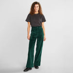 Dedicated Workwear Pants Vara Corduroy dark green, mörkgrön