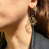 Bohemia Lotus Earring Chain