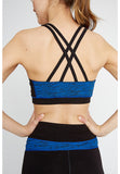 People Tree Yoga Cross Back Top in Blue Abstract Print - 50% REA