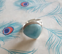 Ring med Larimar sten #2  - Betty & Uma Collection