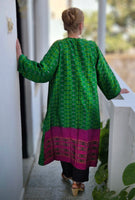 Bettina vändbar kimono i siden med ikatmönster #5 - BETTY & UMA UPCYCLED COLLECTION