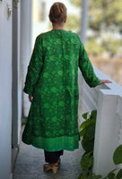 Bettina vändbar kimono i siden med ikatmönster #5 - BETTY & UMA UPCYCLED COLLECTION
