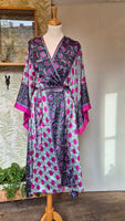 Aadhya long kimono/indian robe #16 - BETTY & UMA UPCYCLED COLLECTION