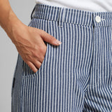 Dedicated Workwear Pants Vara Stripe blue