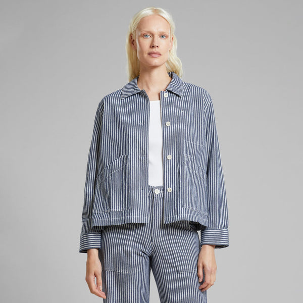 Dedicated Jacket Stiby Stripe in Blue - fler storlekar inom kort!