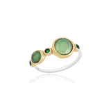 Ring With Green Onyx & Dyed Chrysoprase Chalcedony, Uma Collection - 50% REA