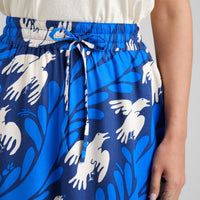 Dedicated Skirt Klippan The Phoenix Blue, kjol med Phoenix mönster