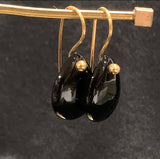 Droppe - örhängen i svart onyx - Uma Collection
