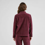 Dedicated Jacket Stiby Corduroy Fig, vinröd manchester jacka - XS, S, M, L - i lager inom kort!