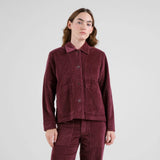 Dedicated Jacket Stiby Corduroy Fig, vinröd manchester jacka - XS, S, M, L - i lager inom kort!