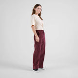 Dedicated Workwear Pants Vara Corduroy Fig, vinröda manchesterbyxor - S, M & L -  i lager inom kort!