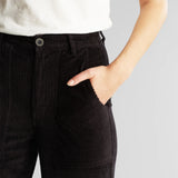 Dedicated Workwear Pants Vara Corduroy black, svarta manchesterbyxor - i lager inom kort!