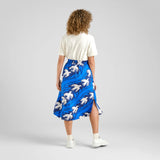 Dedicated Skirt Klippan The Phoenix Blue, kjol med Phoenix mönster