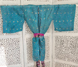 Uma lång kimonotopp #14 - one size, passar S - XL - Betty & Uma Upcycled Collection
