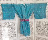 Uma lång kimonotopp #14 - one size, passar S - XL - Betty & Uma Upcycled Collection