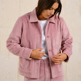 Dedicated Jacket Stiby Corduroy Pink, rosa manchester jacka