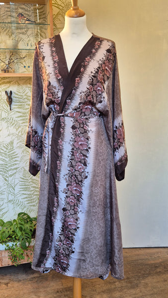 Aadhya long kimono/indian robe #5 - BETTY & UMA UPCYCLED COLLECTION  