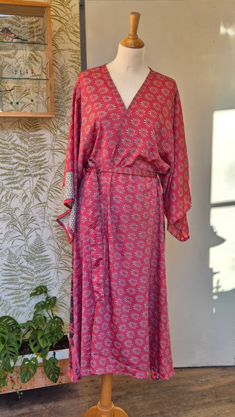 Aadhya long kimono/indian robe #6 - BETTY & UMA UPCYCLED COLLECTION