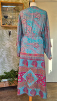 Aadhya long kimono/indian robe #1 - BETTY & UMA UPCYCLED COLLECTION  