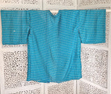 Uma lång kimonotopp #9 - one size, passar S - XL - Betty & Uma Upcycled Collection - 20% rabatt - fel i tyg vänster ärm bak