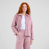 Dedicated Jacket Stiby Corduroy Pink, rosa manchester jacka