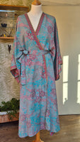 Aadhya long kimono/indian robe #1 - BETTY & UMA UPCYCLED COLLECTION  