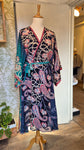 Aadhya long kimono/indian robe #14 - BETTY & UMA UPCYCLED COLLECTION - 20% rabatt pga fel i tyget