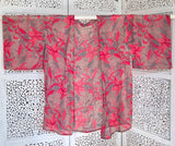 Uma lång kimonotopp #10 - one size, passar S - XL - Betty & Uma Upcycled Collection