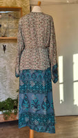 Aadhya long kimono/indian robe #9 - BETTY & UMA UPCYCLED COLLECTION
