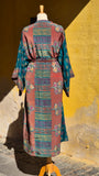 Aadhya long kimono/indian robe #10 - BETTY & UMA UPCYCLED COLLECTION