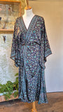 Aadhya long kimono/indian robe #4 - BETTY & UMA UPCYCLED COLLECTION  