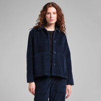 Dedicated Jacket Stiby Corduroy Navy, blå manchester jacka