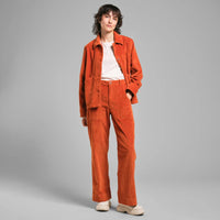 Dedicated Jacket Stiby Corduroy Cinnamon, terrakotta manchester jacka - 30% rabatt - sista storleken Small
