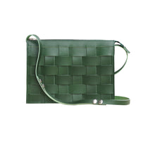 Näver Small shoulderbag in green leather, Näver i grönt, Eduards Accessories
