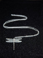 Bohemia Dragonfly Necklace in Silverpleated Brass