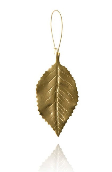 Bohemia Classic Leaf Earring in Brass or Silverplated - 30% REA