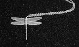 Bohemia Dragonfly Necklace in Silverpleated Brass