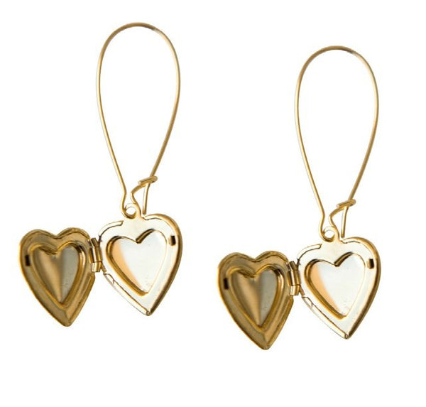 Bohemia Pair of Hearts locket Earrings