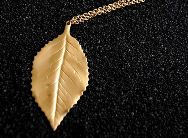 Bohemia Classic Leaf Necklace Brass